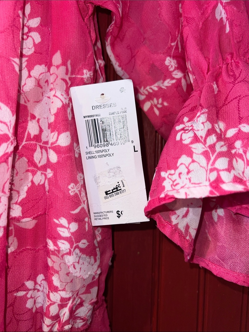 MSRP $99 Willow Drive Women Floral Off-Shoulder Maxi Dress Pink Size L - Picture 8 of 12